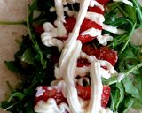 A picture of step 4 of My Bacon,Tomato,Wild Rocket & soft cheese + Mayonnaise Wrap 😍.