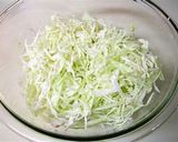 A picture of step 1 of Stir fry cabbage with coconut.