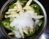 A picture of step 2 of Mirchi Kuchla.