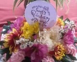 Foto langkah ke 10 dari resep Vanila cake with flower theme.