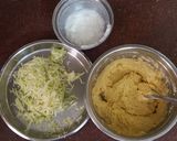 A picture of step 3 of Zucchini Cheela.