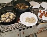 Foto del paso 6 de la receta: Croquetes de'albergínia al pesto amb timbal de carxofes i taronj