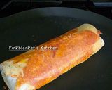 A picture of step 8 of Classic Cheesy Shredded Meat Burrito with Homemade Creamy Chipotle Sauce.