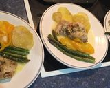 Foto del paso 8 de la receta: Merluza al horno con espárragos trigueros y patatas