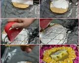 A picture of step 3 of Orange kaju katli.