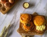 Foto langkah ke 11 dari resep Shrimp Cutlet Kani Mentai Burger & Shrimp Cutlet Egg Mayo Burger.