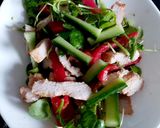 A picture of step 4 of My Left over chicken with Salad & Yogurt Mint Sauce.