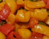A picture of step 2 of Stir Fried Peppers aka Italian Peperonata light version.
