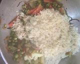A picture of step 3 of Vegetables Pulao.