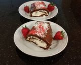A picture of step 28 of Chocolate Strawberry Cream Cake Roll.
