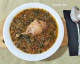 Foto del paso 10 de la receta Guiso de lentejas con pollo y espinacas en olla rápida