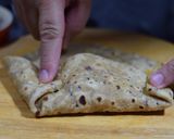 A picture of step 5 of Chapati Roll /Kati roll (with White Chana):.