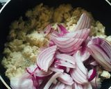 A picture of step 1 of Thai Laab with chicken breast and quinoa.