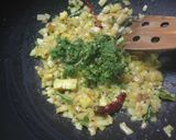 A picture of step 5 of Chavli kai palya /Cluster beans and chana dal dry curry:.