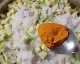 A picture of step 1 of Punjabi pickle.