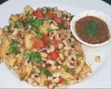 A picture of step 2 of Chatpati lobia chaat.