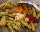 A picture of step 2 of Drumsticks sabji.