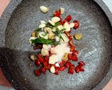 Foto langkah ke 1 dari resep 1008. Pecel Terong Kuah Santan (bumbu mentah).