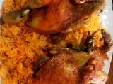 دجاج مشوي مع رز مندي