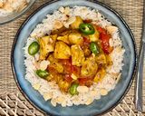 Une image de l'étape 5 de Poulet au curry et au lait de coco.