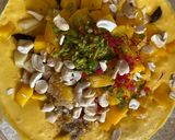 A picture of step 2 of Fruit salad with mango pulp.