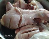 A picture of step 1 of Kfc style crispy fried chicken.