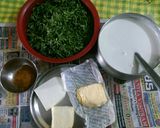 A picture of step 1 of Cheese Paneer spinach dosa roll.