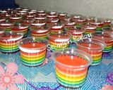 Foto langkah ke 1 dari resep Puding rainbow.
