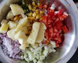 A picture of step 3 of Corn Bhel.