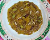 A picture of step 5 of Aloevera besan halwa.