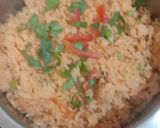 A picture of step 13 of Tomato Tehri with Heat shape.