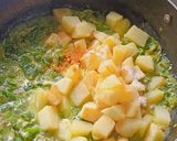 A picture of step 8 of Malabar Spenich with potatoes,A Classic Bengali Dish.