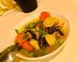 Hình bước làm 5 của món Banh canh Nấm (chay mặn dùng được)