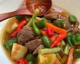 Sour Spicy Beef Soup (Asem Asem Daging) recipe step 6 photo