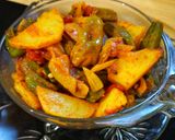 A picture of step 10 of Aloo bhindi.