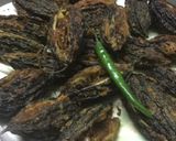 A picture of step 6 of Bharwan Karela.