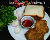 A picture of step 4 of Beef Cutles Sandwich😃😃.