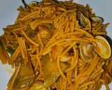 Foto del paso 12 de la receta: Fideos guisados con alcachofas, espárragos y chirlas