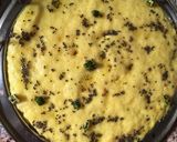 A picture of step 2 of Khaman dhokla.