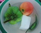 A picture of step 1 of Kadhai paneer in dhaba style.