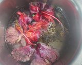 A picture of step 1 of Hibiscus ice tea / refreshing cooled.