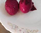A picture of step 3 of Pink Beet Eggs.