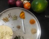 A picture of step 1 of Papaya kofta curry.
