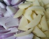 A picture of step 1 of Quick potato, onion,veg.