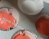 A picture of step 5 of Red velvet meringue cupcakes.