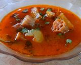 A picture of step 5 of Louts stem sabji.