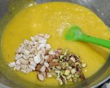 A picture of step 4 of Rasmalai Fudge (White chocolate fudge).