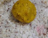A picture of step 4 of Coconut Mango ladu/burfi.