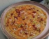 A picture of step 6 of Whole Green Moong Dosa with chutney.