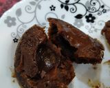 A picture of step 3 of Bourbon choco lava cake.